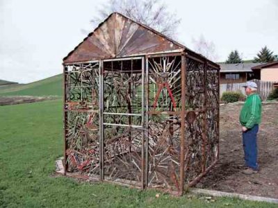Antique Tools Make Up Shed: Unique Tool Shed Showcases Old Farm Tools Image